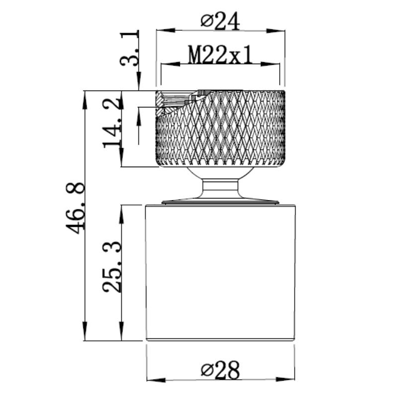 Customized color dual thread Replacement aerator for faucet Lead free brass water saving aerator for kitchen faucet