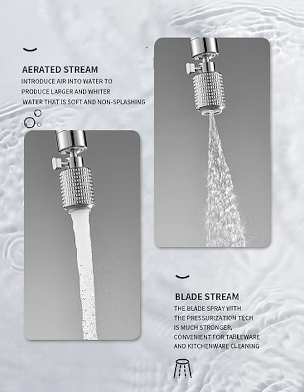 dual flow tap aerator