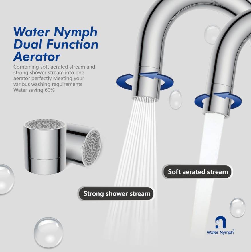 Qual è il vantaggio dell'aeratore per rubinetto a doppia modalità di Xiamen Water Nymph?